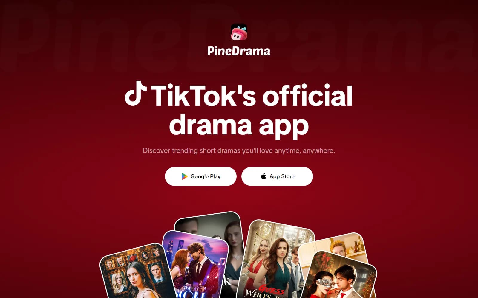 PineDrama web home on TikTok's short drama site (shortdrama.tiktok.com) — screenshot from September 2026
